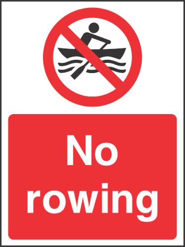 No rowing Sign