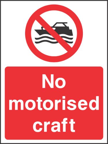 No motorised craft Sign