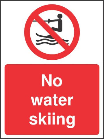 No water skiing Sign