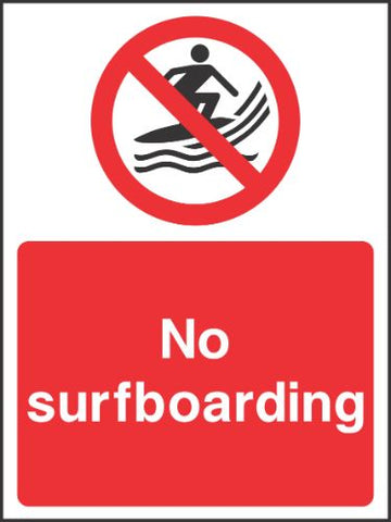 No surfboarding Sign