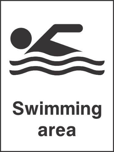 Swimming area Sign