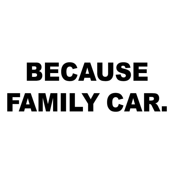 Because Family Car Sticker