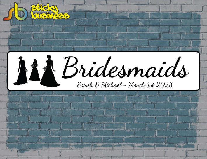 Bridesmaids Wedding Number Plate