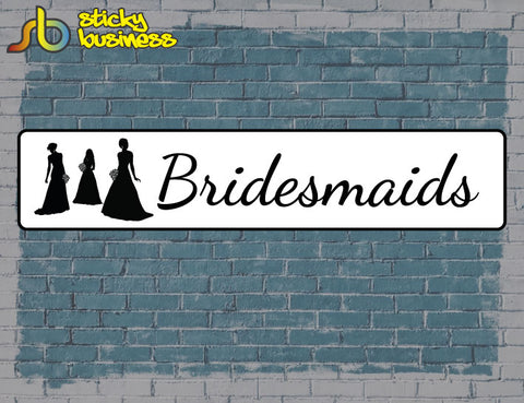 Bridesmaids Wedding Number Plate