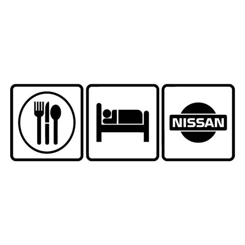 Eat Sleep Nissan Sticker