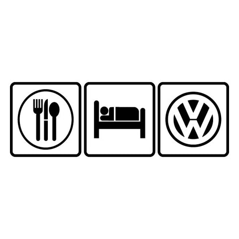 Eat Sleep VW Sticker